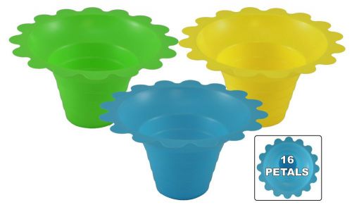 1080 ct 4-8oz FLOWER CUP- Snow Cones/Shaved Ice/Ice Cream-3 Colors FREE SHIPPING