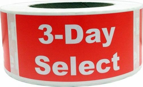 3-Day Select Labels - 2&#034; by 4&#034; - 1 roll of 500 adhesive stickers for Shipping