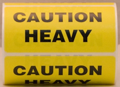 500 labels of 4x2 yellow caution heavy special handling shipping rolls for sale