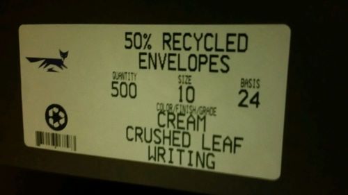 Cream crushed leaf 500 envelopes per box