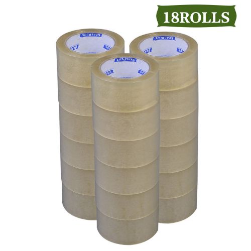 18 rolls box carton sealing packing packaging tape 2&#034;x110 yards(330&#039; ft) clear for sale