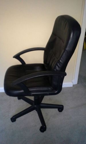 Comfortable, adjustable, black office chair