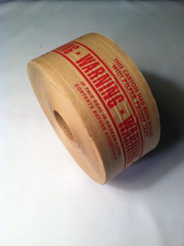 Reinforced kraft tape printed warning 3 inch x 450 ft (1 roll) for sale