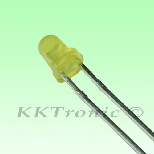 100 x LED Yellow Color Round 3mm Transparent Lens