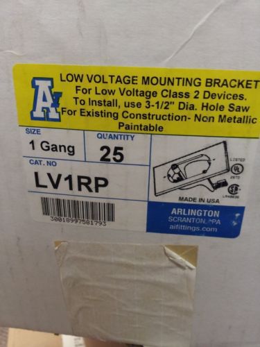 Arlington LV1RP 1-Gang Low Voltage Mounting Bracket Quick Mount  White  25-Pack