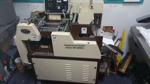 THERMOTYPE SF-2005 FOIL STAMPER, THERM-O-TYPE FOIL STAMPING HOT STAMPER, KLUGE