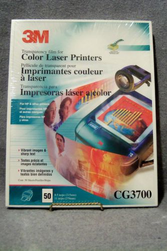 3M CG3700 Transparency Film for Color Laser Printers 50 Shets NIB