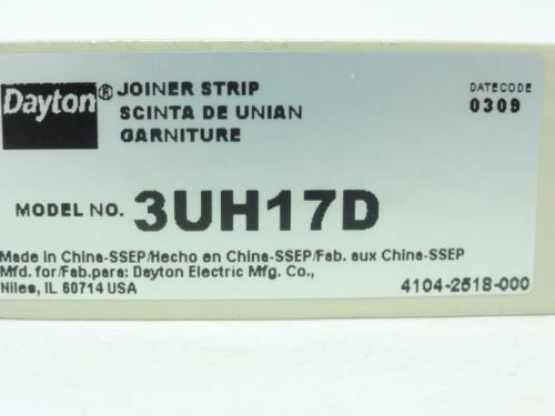 137331 new-no box, dayton 3uh17d joiner strip for baseboard heaters for sale