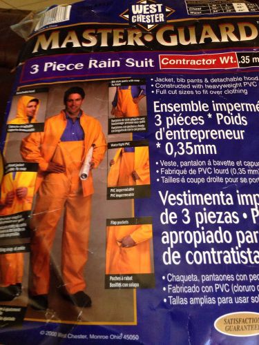 New west chester master guard 3 piece rain suit contractor wt size xl for sale
