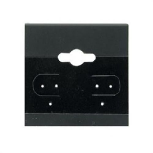 Earring Hanging Display Cards Black 1.5 x 1.5&#034;  100 pcs