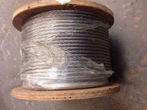 1/4&#034; stainless steel cable wire rope polyfab ss w719-06/250 (250&#039; spool) for sale