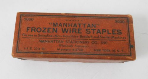 Frozen Wire Staples &#034;MANHATTAN&#034; MADE in the USA, vintage, Collectible