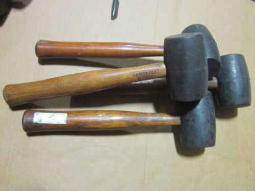 CRAFTSMAN RUBBER 16OZ MALLET WITH HICKORY HANDLE USED