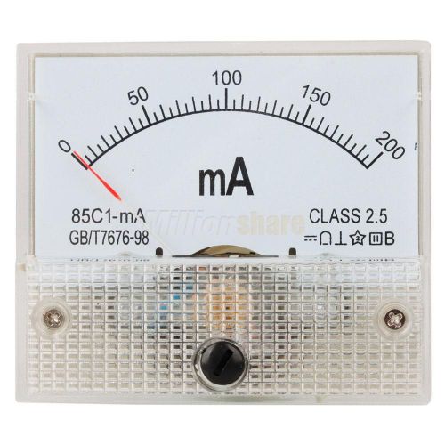 Dc 0-200ma pointer meter ammeter type ampere panel meter current amp ammeter for sale