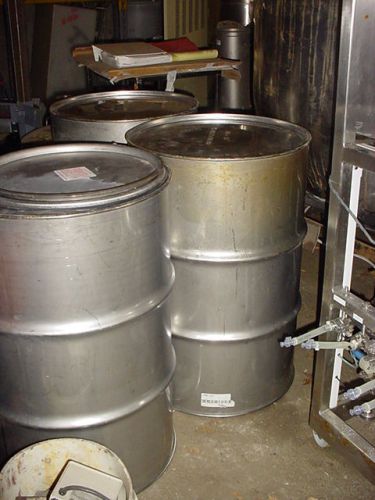 55 gallon stainless steel drum closed top tight head for sale