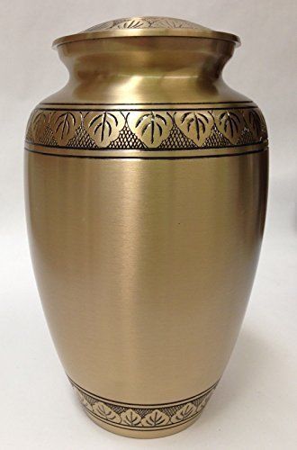 New star legacy brass urn with velvet bag  athena bronze  adult/large for sale