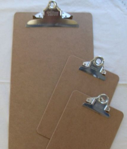 Office Depot Wood Clipboards 100% Recycled 1-15x9 Legal and 4-6x9 Memo Size