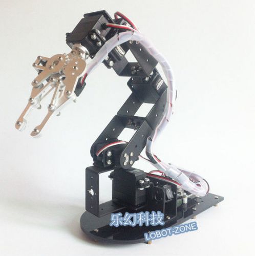 6dof mechanical arm 3d rotating full metal structure bracket mg996r servo robot for sale