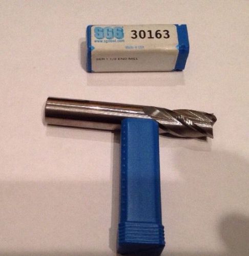 SGS #30163 1/2&#034; Square Single End Carbide End Mill 4 flute &#034;NEW&#034;