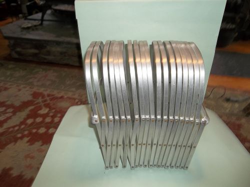 Vintage Aluminum Expandable 17 Slot File Sorter Collator Magazine Rack Evans Int