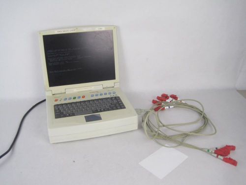 Schiller cardiolaptop at-110 ekg ecg cardio digital interpretation laptop+leads for sale