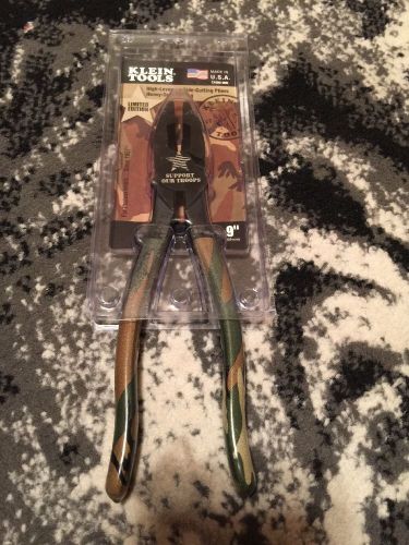 Klein Tools 9&#034; High Leverage Side Cutting Pliers Linesman Electrical HVAC Army