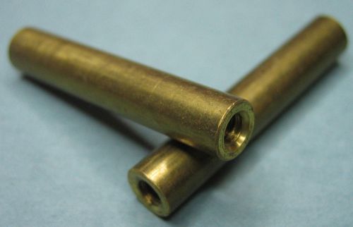 12 - pieces brass spacer standoff 1-3/8&#034;-long 1/4&#034;-o.d. 6-32 threads for sale