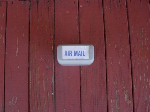IDEAL 50 { AIRMAIL } Pre-Inked Self-Inking Red Ink Rubber Stamp