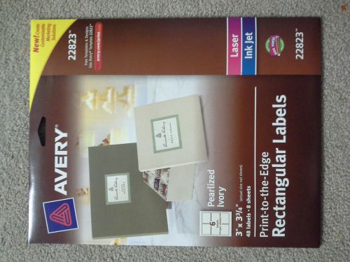 Brand New Avery 3x3.75&#034; Print-to-the-Edge Rectangular Labels, Pack of 48 - 3 Nos