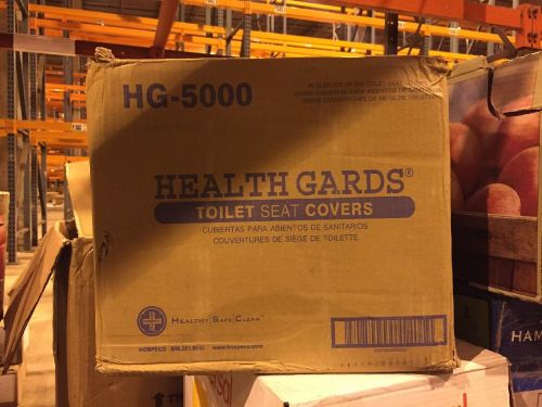 FULL BOX (20x250 ) OF 5000 HEALTH GARDS DISPOSABLE TOILET SEAT COVERS