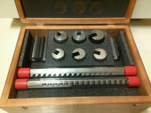 The dumont co. minute man keyway broach set 11136 w/ wood box usa for sale