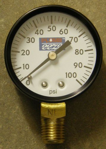 WATER WELL GAUGE 0-100 PSI 1/4&#034; FOR WELL PUMP, AIR, WATER, OR POOL NEW