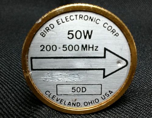 Bird Electronics Corp. Watt Meters Plug-In Elements Slug-  50W / 200-500MHz, 50D
