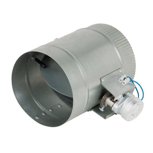 Suncourt 6&#034;- Diameter Normally Open Electronic HVAC Air Duct Damper-Power Supply