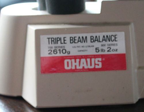 TRIPLE BEAM BALANCE SCALE from OHAUS CORPORATION 700 SERIES 2610g 5 lb 2 oz CAP