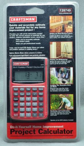 CRAFTSMAN  PROJECT CALCULATOR 39749. NEW IN PACKAGE.  FREE SHIPPING IN U.S.A.