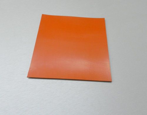 Silicone rubber sheet high temp solid red/orange commercial grade 4&#034; x 4&#034; x 1/8&#034; for sale