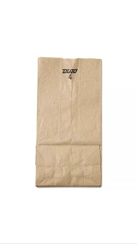 General 4# Paper Bag, 30-Pound Basis Weight, Brown Kraft, 5 x 3.33 x 9-3/4
