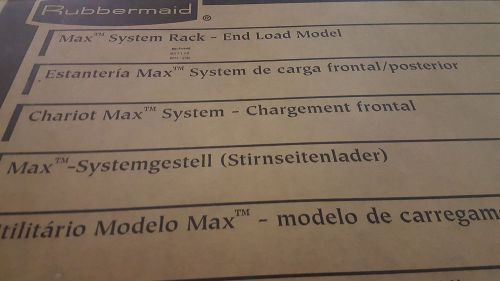 New Rubbermaid Max System Rack End Loader  LOT OF 5  FG332000 BLACK