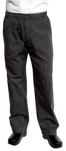 Chef Works BPST-GRY UltraLux Better Built Baggy Pants, Gray Pinstripe, Size S