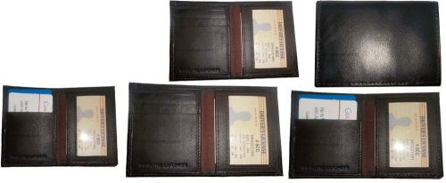 Slim business credit card id card case, brown 4 card holder, brand new lot of 5 for sale
