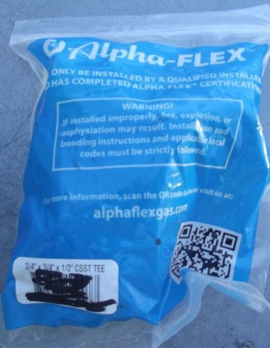 Alpha Flex Home Flex 3/4&#034; X 3/4&#034; X 1/2&#034; Brass Gas Fitting Plumbing CSST TEE