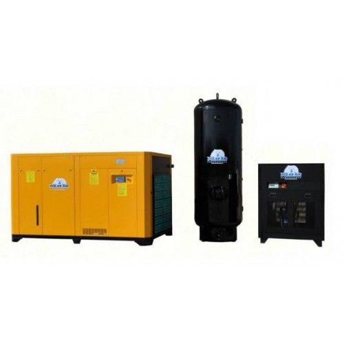 Industrial! Polar Air! 100HP 3 PH Rotary Screw Air Compressor PKG