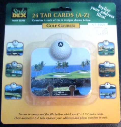 Stylo Dex Rotary Flat File Cards Golf Courses 4 x 2 1/4&#034; NEW