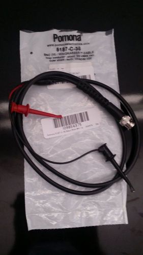Pomona 5187-c-36 bnc plug to clip for sale