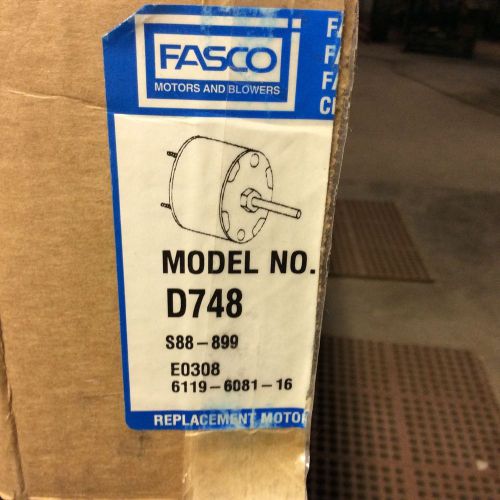 D748 Fasco Fan Motor w/cap &#034;NEW&#034; 1/3 hp 1075 rpm 208/230volts