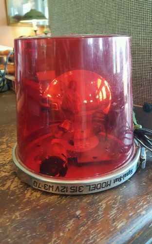Vintage antique Signal Stat beacon light red dome emergency fire Rescue flashing