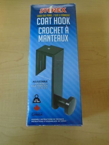 STOREX OVER-THE-PANEL COAT HOOK ADJUSTABLE FITS PANELS / 1.5&#034; TO 3.5&#034; NEW