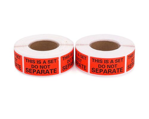 This Is a Set Do Not Separate Labels 1000 Labels Quantity Discounts 1&#034; X 2&#034; F...