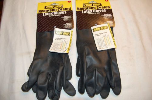 Two Pairs of Firm Grip Neoprene Coated Latex gloves Size Large